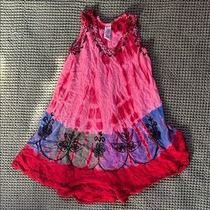 India Boutique Pink and Blue Kids Casual Dress